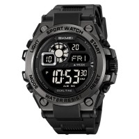 Чоловічий спортивний годинник Skmei 2318BKBK All Black з підсвіткою та таймером