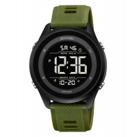 Чоловічий спортивний годинник Skmei 2498PAGBK Army Green-Black з електронним циферблатом та водозахистом 5 ATM