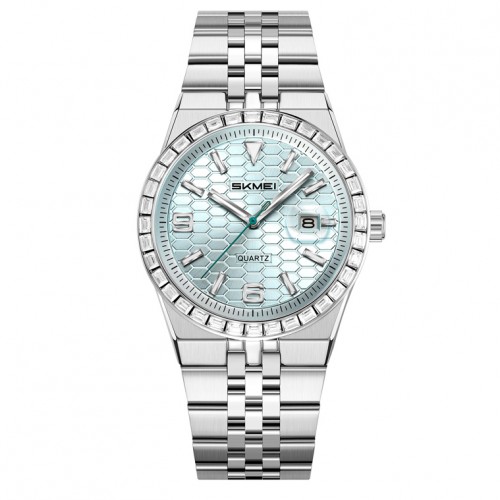 Купити Чоловічий годинник Skmei 2655SIBU Silver-Blue з металевим браслетом та синім циферблатом