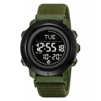 Чоловічий тактичний годинник Skmei 2620NAG Army Green з компасом та крокоміром