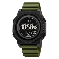 Чоловічий спортивний годинник Skmei 2626AG Army Green з компасом та крокоміром