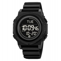 Чоловічий тактичний годинник Skmei 2626BK Black з компасом, крокоміром та водозахистом 5 ATM