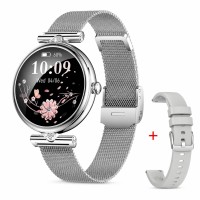 Розумний жіночий годинник Modfit Eclipse Silver Mesh з AMOLED дисплеєм та додатковим ремінцем