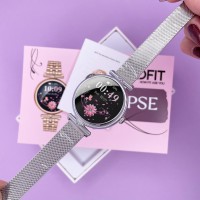 Розумний жіночий годинник Modfit Eclipse Silver Mesh з AMOLED дисплеєм та додатковим ремінцем