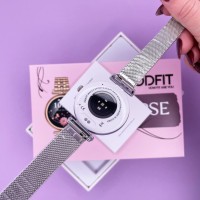 Розумний жіночий годинник Modfit Eclipse Silver Mesh з AMOLED дисплеєм та додатковим ремінцем