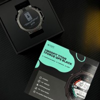 Розумний годинник Modfit Titan Force GPS Black з AMOLED дисплеєм та захистом 5 ATM
