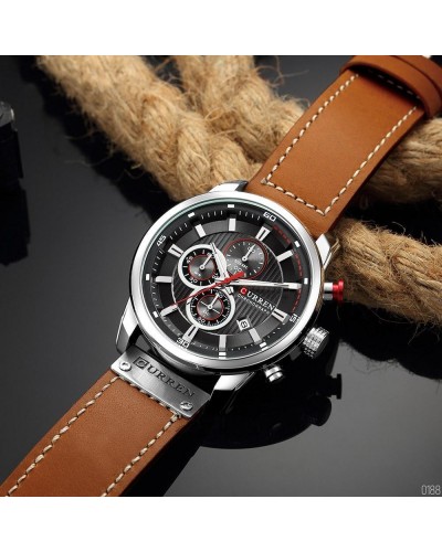 Купить Curren 8291 Brown-Silver-Black