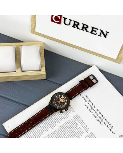 Купить Curren 8380 Black-Cuprum-Dark Brown