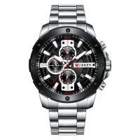 Curren 8336 Silver-Black