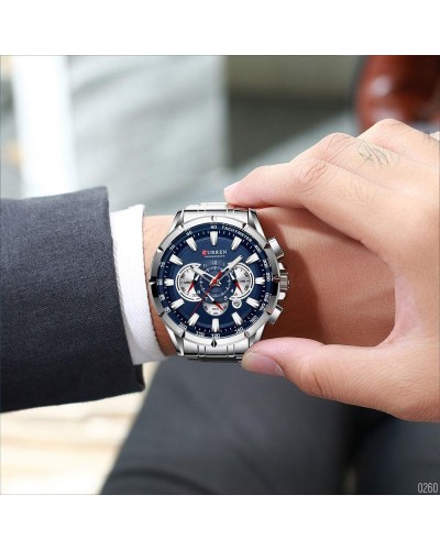Купити Curren 8363 Silver-Blue