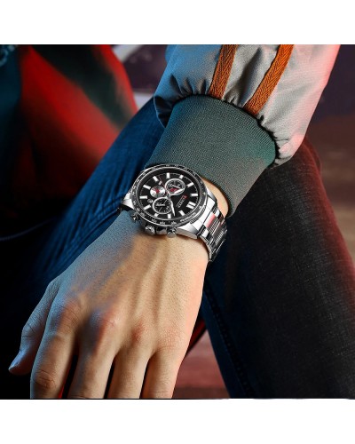 Купити Curren 8418 Silver-Black