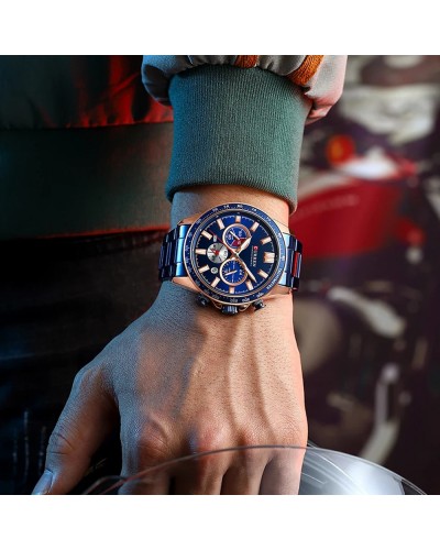 Купить Curren 8418 Blue-Gold