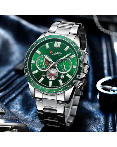 Купить Curren 8418 Silver-Green