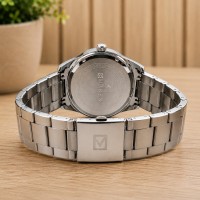 Чоловічий наручний годинник Curren 8425 Silver-Black зі сталевим браслетом та мінеральним склом