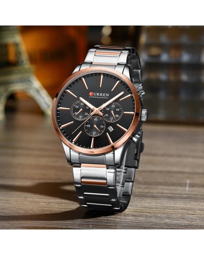Купить Curren 8435 Silver-Rose Gold-Black