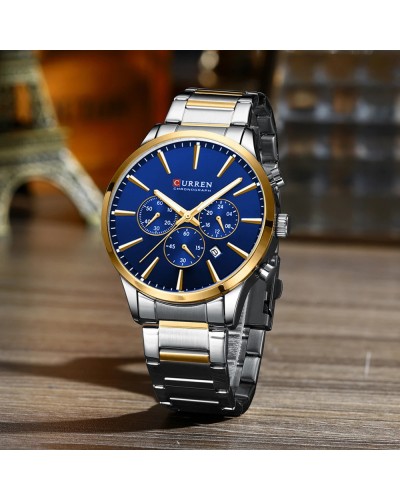 Купить Curren 8435 Silver-Gold-Blue