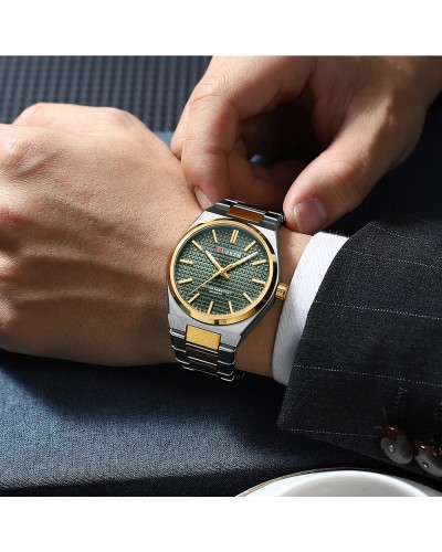 Купить Curren 8439 Silver-Gold-Green