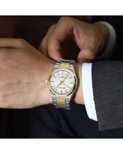 Купить Curren 8439 Silver-Gold-White