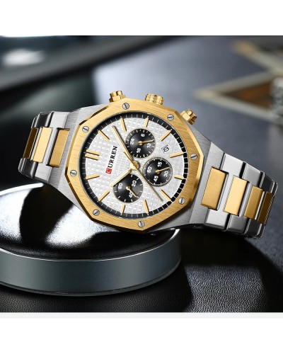 Купить Curren 8440 Silver-Gold-White