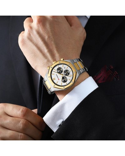 Купить Curren 8440 Silver-Gold-White