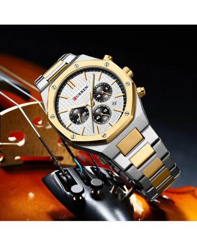 Купить Curren 8440 Silver-Gold-White