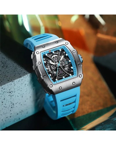Купить Curren 8438 Black-Light Blue