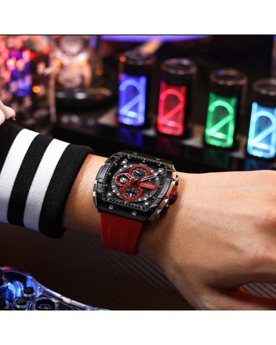 Купить Curren 8442 Silver-Black-Red