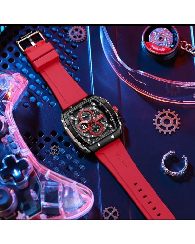 Купить Curren 8442 Silver-Black-Red