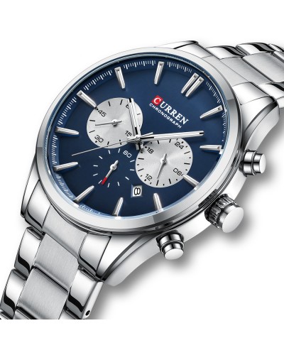 Купить Curren 8446 Silver-Blue