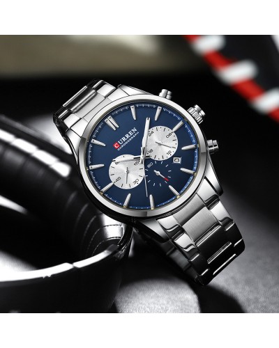 Купить Curren 8446 Silver-Blue