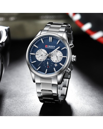 Купить Curren 8446 Silver-Blue