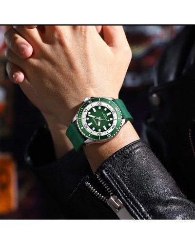 Купить Curren 8448 Silver-Green
