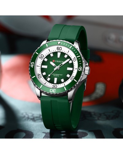 Купить Curren 8448 Silver-Green