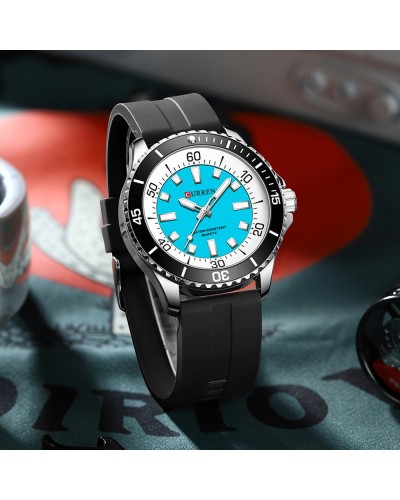 Купить Curren 8448 Silver-Blue-Black