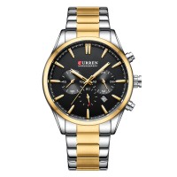 Curren 8446 Silver-Gold-Black