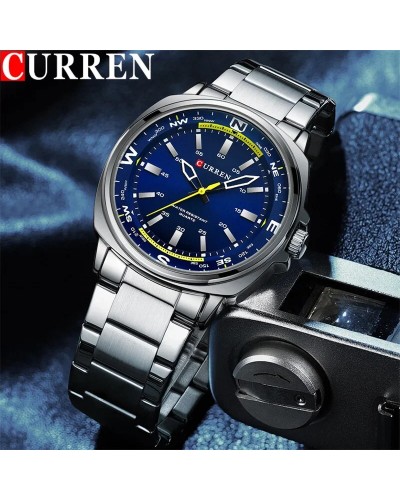 Купить Curren 8455 Silver-Blue