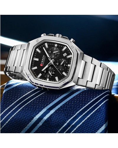 Купить Curren 8459 Silver-Black