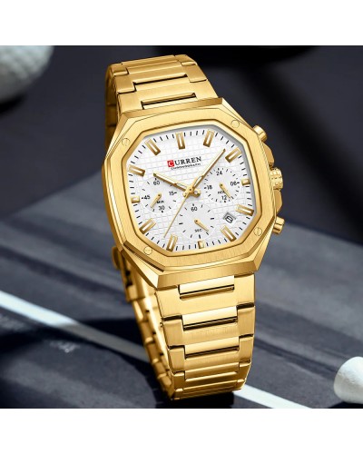 Купить Curren 8459 Gold-White