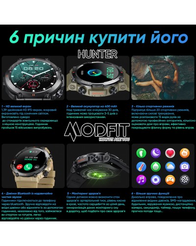 Купити Modfit Hunter Khaki 36 мм.