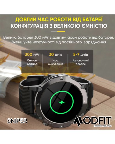 Купити Modfit Sniper Black-Silver 36 мм.