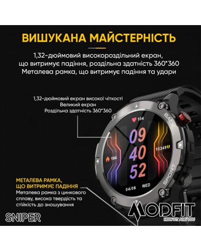 Купити Modfit Sniper Black-Silver 36 мм.