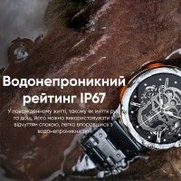 Розумний годинник Modfit Base T2 Gold-Orange зі спортивним ремінцем та AMOLED-дисплеєм