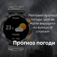 Розумний годинник Modfit Base T2 Black: спортивний смарт-годинник з AMOLED дисплеєм та захистом IP67