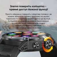 Чоловічий розумний годинник Modfit Expedition Compass Black з вбудованим компасом та вологозахистом IP68