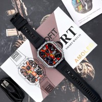 Чоловічий розумний годинник Modfit Navi Compass Black з AMOLED дисплеєм та компасом