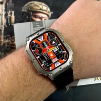 Розумний годинник Modfit Navi Compass Silver-Black з AMOLED дисплеєм та вбудованим компасом
