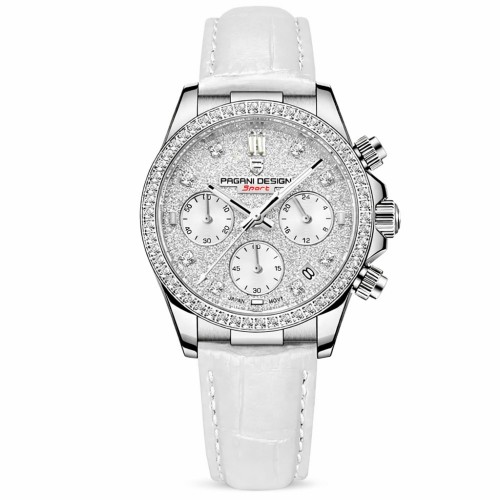 Купити Жіночий годинник Pagani Design PD-1730 Silver-White з хронографом та сапфіровим склом