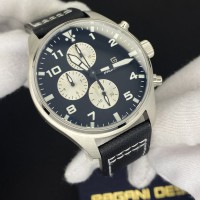 Чоловічий годинник Pagani Design PD-1703 Silver-Black з сапфіровим склом та хронографом SEIKO VK67