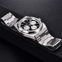 Чоловічий годинник Pagani Design PD-1761 Silver-Black з сапфіровим склом та механізмом SEIKO VK63