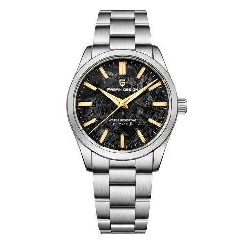 Купити Чоловічий годинник Pagani Design PD-1734 Silver-Black з сапфіровим склом та механізмом SEIKO VH31